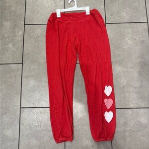 Sundry Women’s Red Heart Sweatpants No String